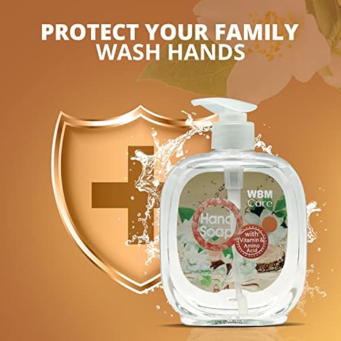 WBM CARE HAND WASH, COMBINATION OF HIMALAYAN PINK SALT WITH SANDALWOOD AND JASMINE, PROTECTS & CLEANS, HAND SOAP - PACK OF 3 - Image 5